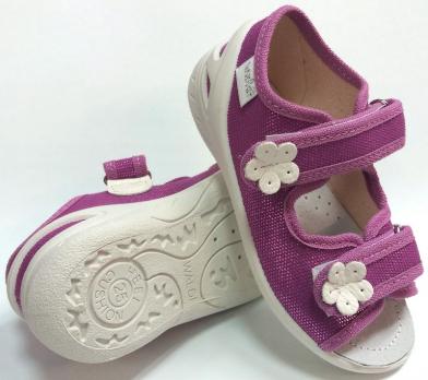 Сандалии для девочки с регулировкой стопы на липучке, Waldi