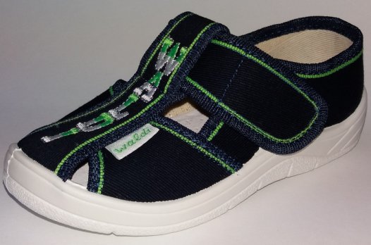 Тапочки для мальчика от Waldi, модель Паша, размерный ряд с 24-30, тёмно-синие