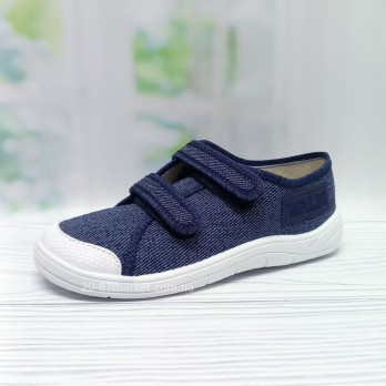 Детские кеды для мальчика, застёжки на липучках, синие, Валди.