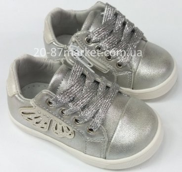 Ботинки для девочки  Apawwa серебристый цвет