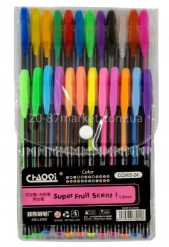 Ручки гелевые цветные 24шт набор арт.21036