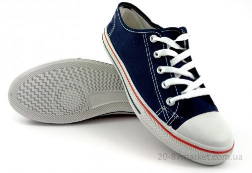 Синие кеды с белой подошвой