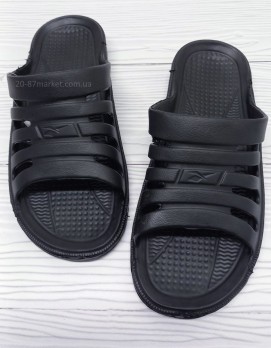 Шльопки мужские чёрные, тм PROGRES, "Краб"