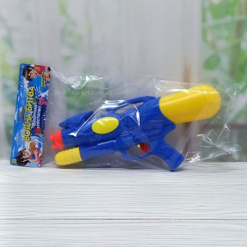детский водяной пистолет с помпой, синего цвета