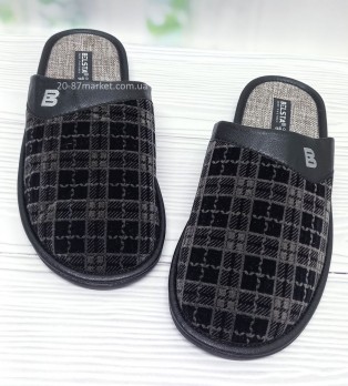 Комнатные тапочки Белста, мужские, серая клетка