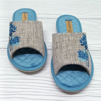 Домашние женские тапочки, белста, вышивка