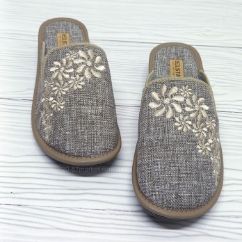 Женские тапочки Белста бежевые