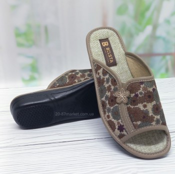 Женские комнатные тапочки Белста, открытые, бежевые