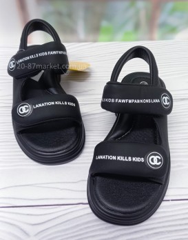 Чёрные босоножки для девочки