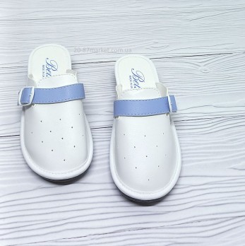 Закрытые женские белые тапочки Белста