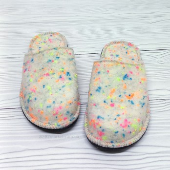 Женские паркетные тапочки Белста из войлока, молочный цвет