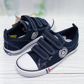 Кеды American Club, синие, для мальчика, застёжки на липучках,