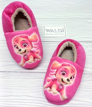 Тапочки Валди, домашние, для девочки, принт: щенячий патруль, розовые