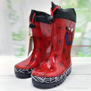 Детские резиновые сапоги для мальчика, красные, American Club паук