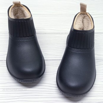 Чёрные женские галоши тм Даго Стиль,  чёрные, утеплённые