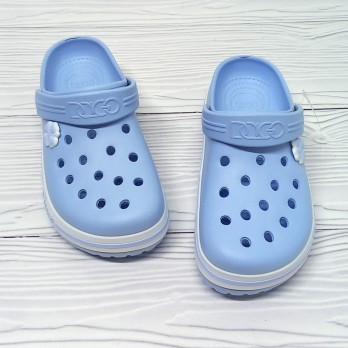 Женские голубые кроксы с джибитсами