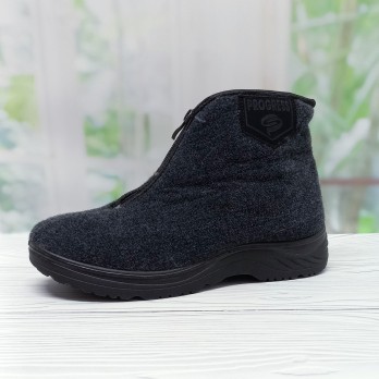 Серые мужские фетровые ботинки