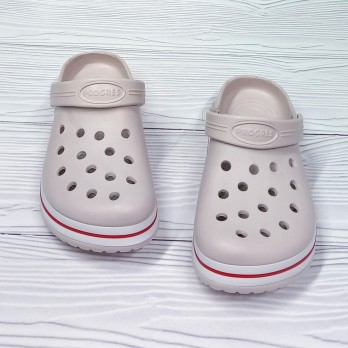 Кроксы женские Прогресс бежевые