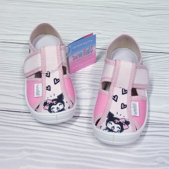 Тапочки для девочки, принт куроми, розовые