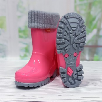Резиновые сапоги для девочки, розовые