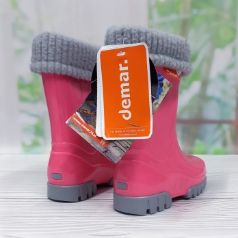 Резиновые сапоги Demar для девочки, розовые