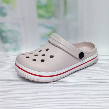 Детские кроксы для девочки, тм Прогрес бежевые