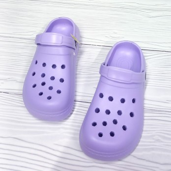 Детские фиолетовые кроксы для девочки