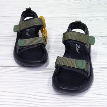 Детские босоножки для мальчика, цвет хаки