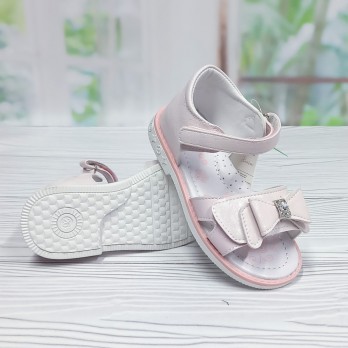 Босоножки для девочки, розовые, тм Kimboo, бантик.