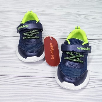 Летние кроссовки для мальчика, синие, верх сетка.