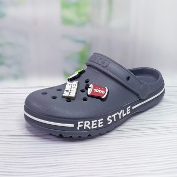 Кроксы детские, для мальчика, р.33-36, тм Даго Стиль, серые, стильные джибитсы