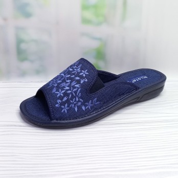 Женские домашние тапочки Белста, синие, открытые
