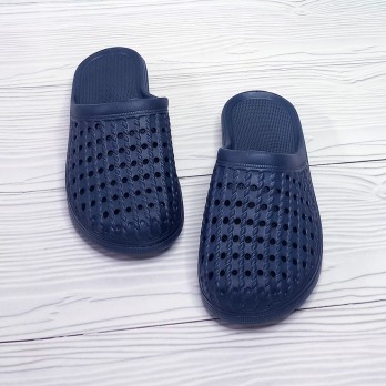 Синие пляжные женские шльопанцы