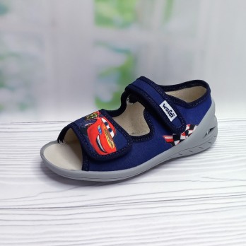 Детские текстильные сандалии для мальчика, тм Waldi, синие