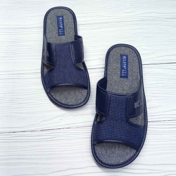 Мужские комнатные тапочки, открытые, синего цвета