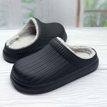 Женские тёплые полу-галоши, чёрные