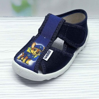 Детские текстильные тапочки Waldi для мальчика, синие