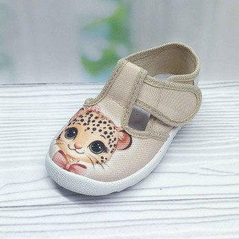 Детские домашние тапочки Waldi для девочки, бежевые