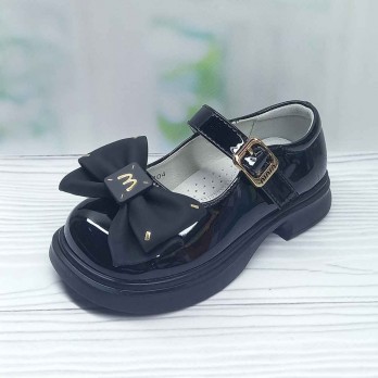 Детские лаковые туфли для девочки тм Apawwa, чёрные