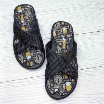 Чёрные мужские шлёпанцы