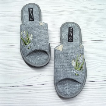 открытые женские тапочки серого цвета тм Белста