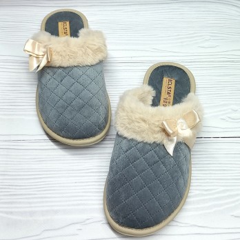 Женские домашние тапочки Белста, велюровый верх, велюровая стелька