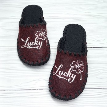 Бордовые паркетные тапочки Vends, женские, закрытый носок