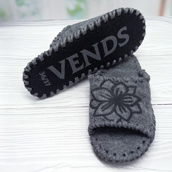 Женские фетровые тапочки р.36-41 арт.35983 Vends серые