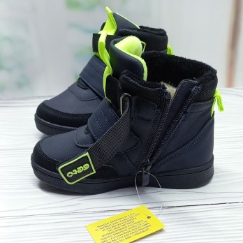 Синие детские ботинки на мальчика, зимние.