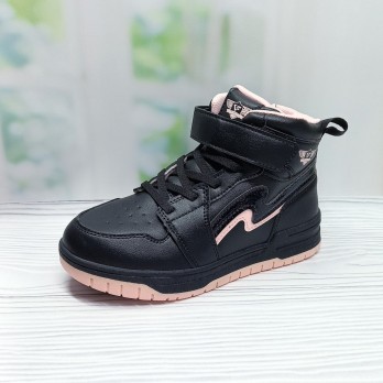 Детские ботинки для девочки, тм Geto чёрные