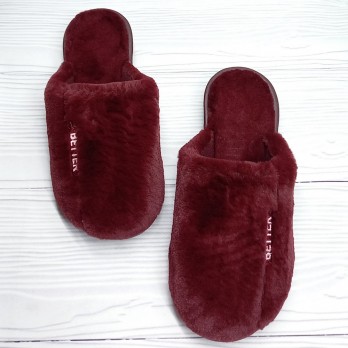 Женские тапочки, бордовые, тм Белста