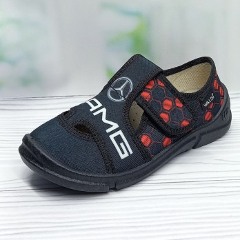 Детские текстильные тапочки Waldi для мальчика, чёрные