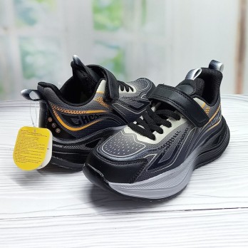 Детские чёрные кроссовки для мальчика, тм Clibee.