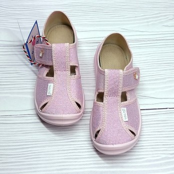 Текстильные детские тапочки, для девочки, летние, тм  Валди, розовые.